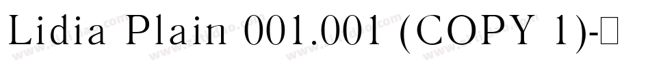 Lidia Plain 001.001 (COPY 1)字体转换